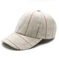 Casquette baseball en lin rayée