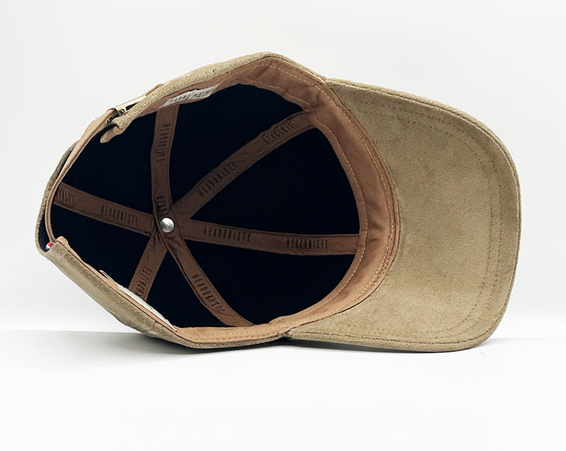Casquette Palatine beige — Headoniste Made in France — détail