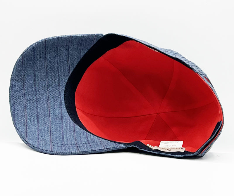 Casquette Gauffrée indigo — Headoniste Made in France — détail