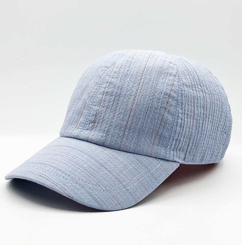 casquette ciel en coton seersucker fabriquée en France