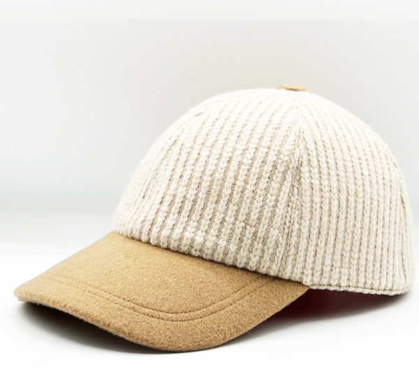 casquette baseball en laine tricoté