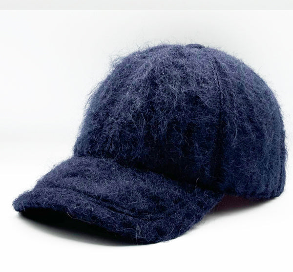 casquette baseball en laine mohair marine