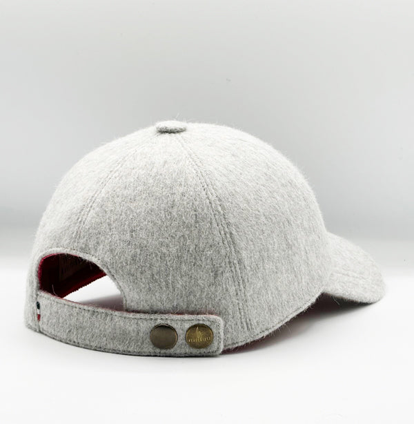 Casquette Charlotta gris clair — Headoniste Made in France — de dos