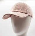 Casquette en laine tweed rose fabriquée en France