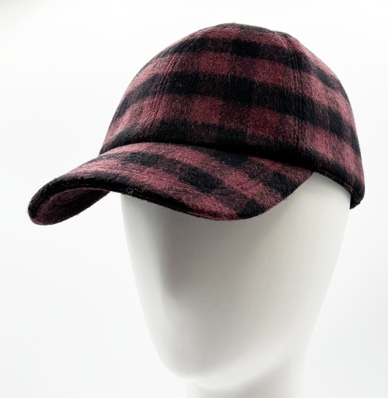 casquette baseball à carreaux fabriquée en France