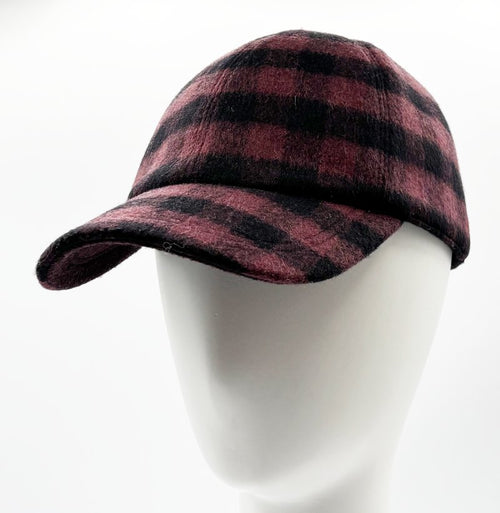 casquette baseball à carreaux fabriquée en France